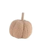 Κολοκύθα υφασμάτινη μπουκλέ μπεζ Ø11 x 13 cm