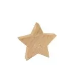 Αστέρι ξύλινο με ασημί γκλίτερ 7.5 x 7.5 x 1.5 cm