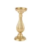 Κηροπήγιο μπαρόκ ματ χρυσό Ø10.5 x 28.5 cm