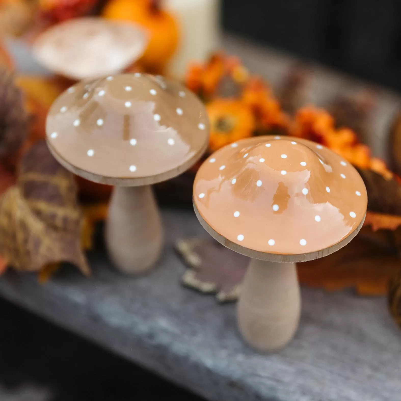 Μανιτάρι πουά ξύλο Με Σμάλτο Ø5.5 x 9 cm