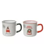 Κούπα με Χριστουγεννιάτικο Σχέδιο 12.5 x 9.4 x 8.6 cm