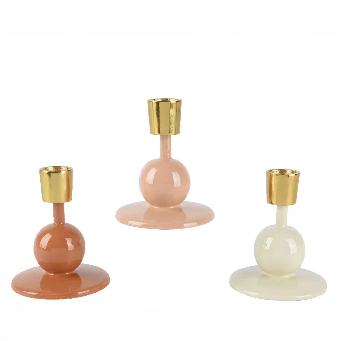 Μεταλλικό Κηροπήγιο με Σμάλτο 8.5 x 9.5cm