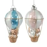 Γυάλινο Στολίδι Αερόστατο 6.7 x 6.7 x 12.5 cm