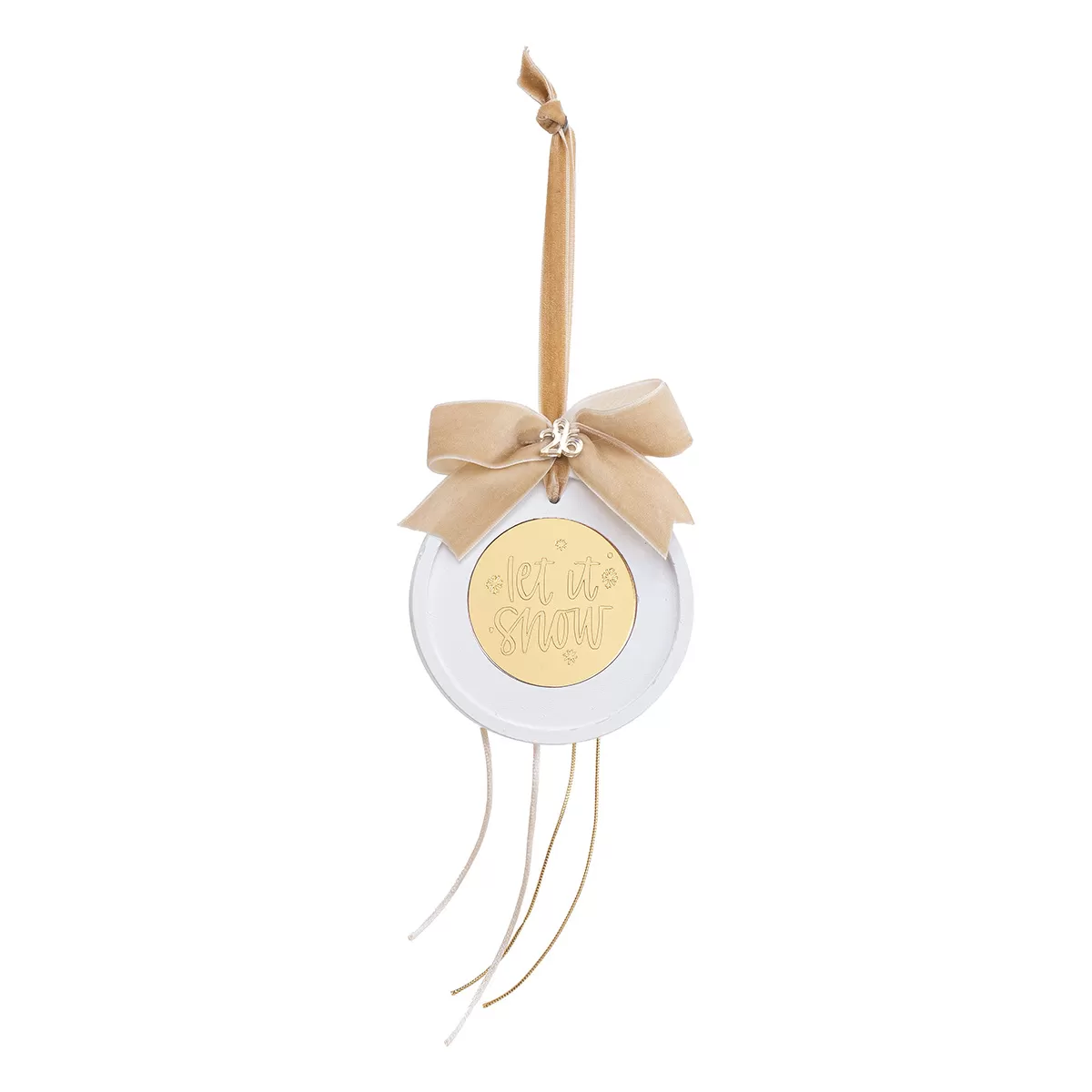 ΚΡΕΜΑΣΤΟ ΣΤΡΟΓΓΥΛΟ ΚΕΡΑΜΙΚΟ ME PLEXI LET IT SNOW ΜΠΕΖ