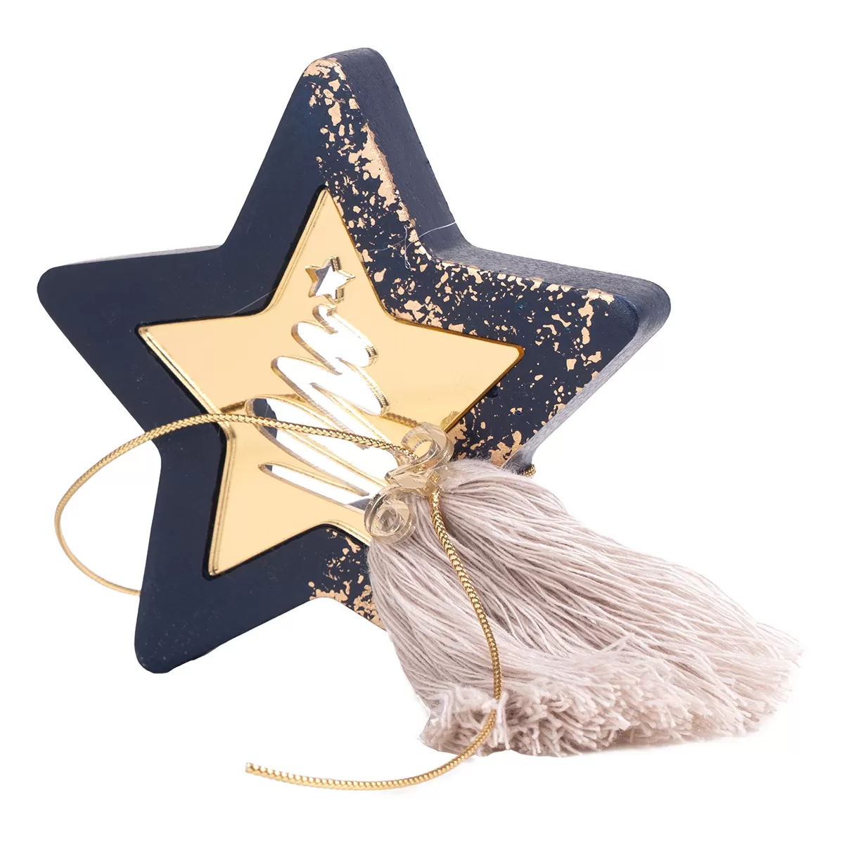 ΕΠΙΤΡΑΠΕΖΙΟ ΑΣΤΕΡΙ ΜΕ PLEXI GLASS ΣΚΟΥΡΟ ΜΠΛΕ