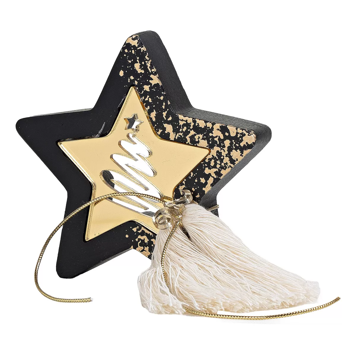 ΕΠΙΤΡΑΠΕΖΙΟ ΑΣΤΕΡΙ ΜΕ PLEXI GLASS ΜΑΥΡΟ