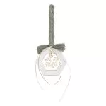 ΚΡΕΜΑΣΤΟ ΠΟΛΥΓΩΝΟ ΚΕΡΑΜΙΚΟ ΜΕ PLEXI LET IT SNOW ΠΡΑΣΙΝΟ ΕΥΚΑΛΥΠΤΟΥ