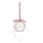 ΚΡΕΜΑΣΤΟ ΠΟΛΥΓΩΝΟ ΚΕΡΑΜΙΚΟ ΜΕ PLEXI MY 1st CHRISTMAS ΡΟΖ