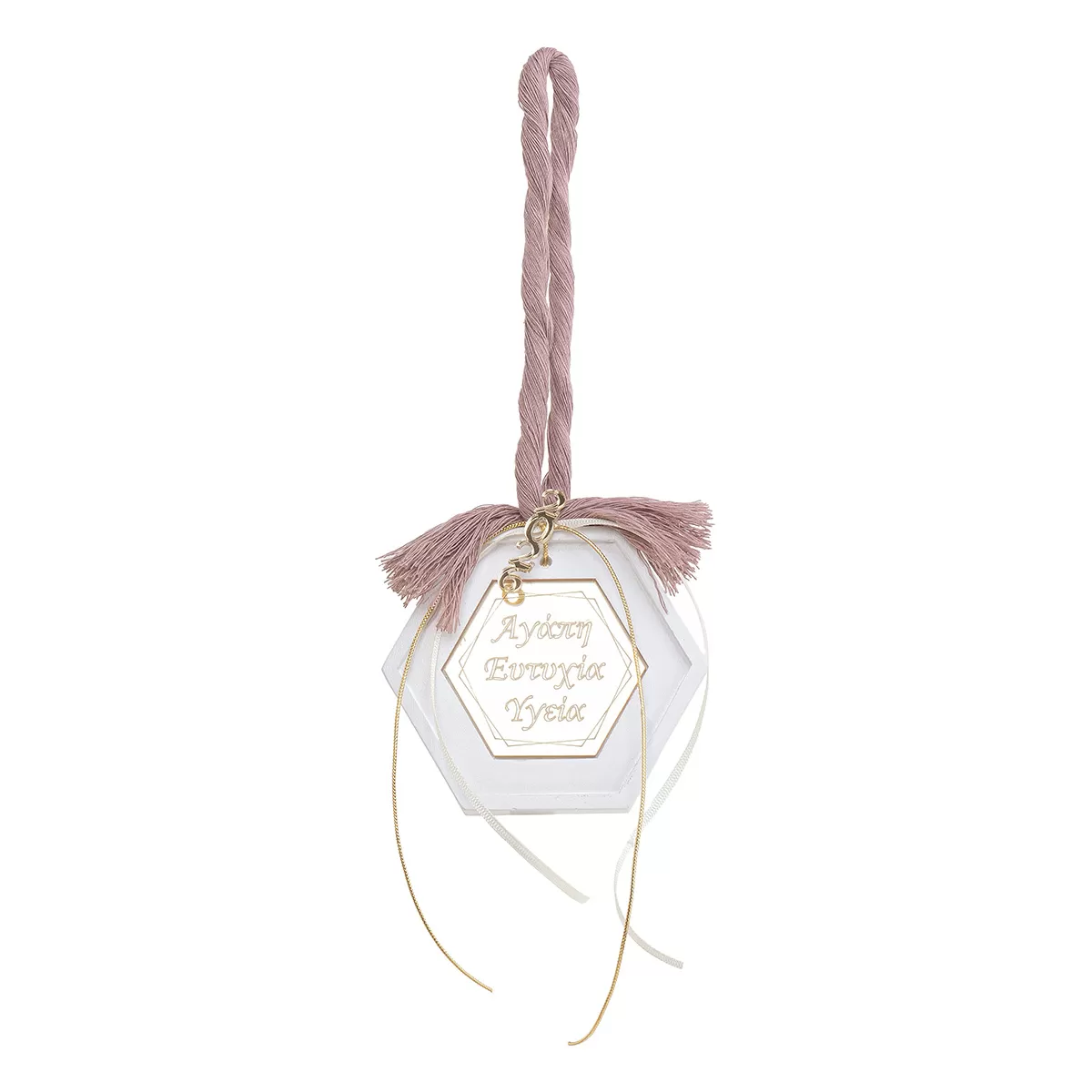 ΚΡΕΜΑΣΤΟ ΠΟΛΥΓΩΝΟ ΚΕΡΑΜΙΚΟ ΜΕ PLEXI ΑΓΑΠΗ ΕΥΤΥΧΙΑ ΥΓΕΙΑ ΜΩΒ