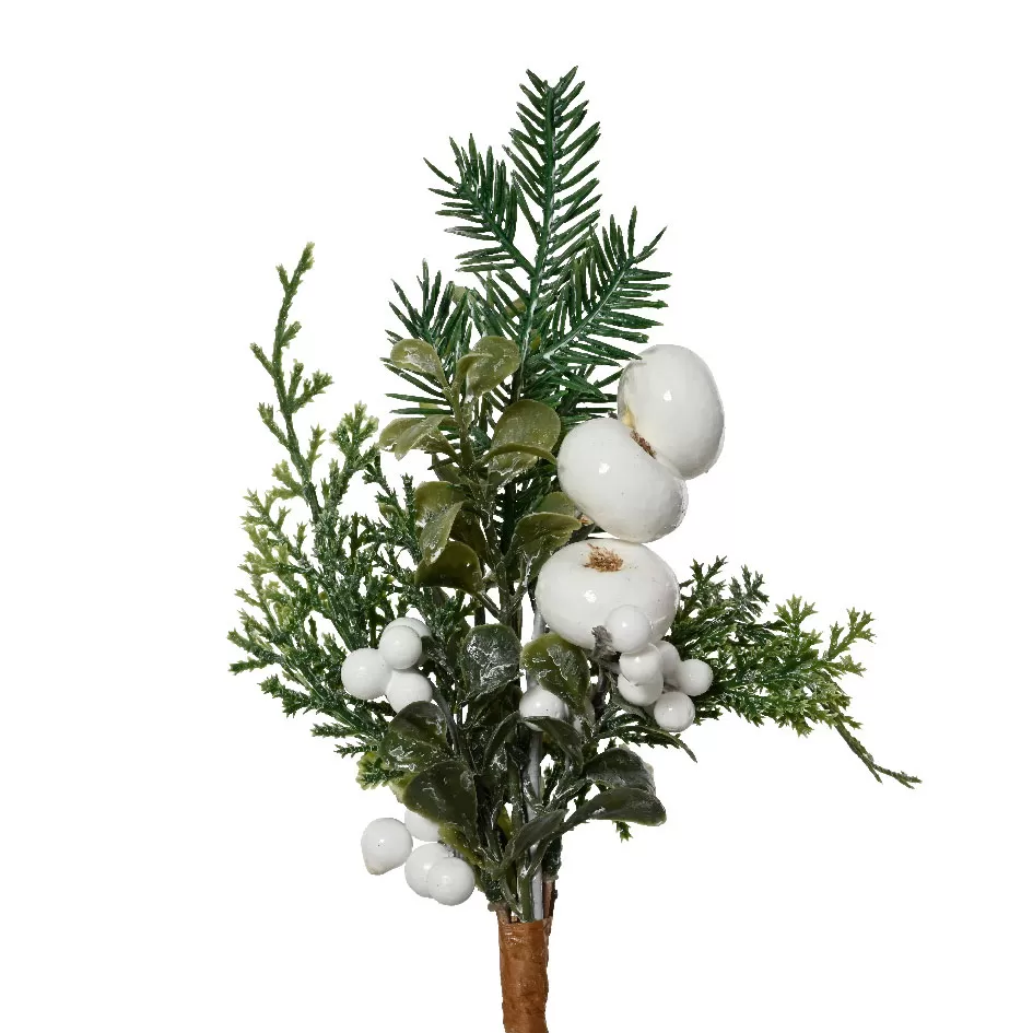 Κλαδί με λευκά στοιχεία 4 x 16 x 27 cm