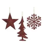 Μπορντό Στολίδι 0.8 x 10.5 x 10.5 cm