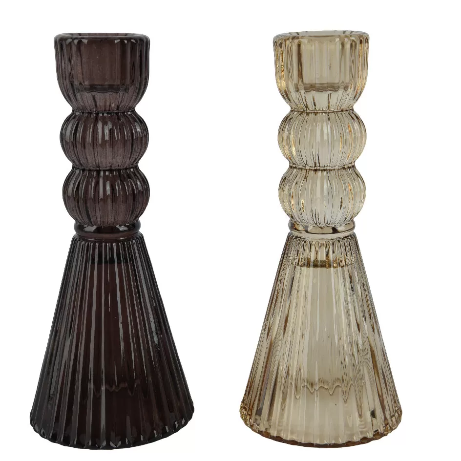 Γυάλινο κηροπήγιο 6,5 x 15cm